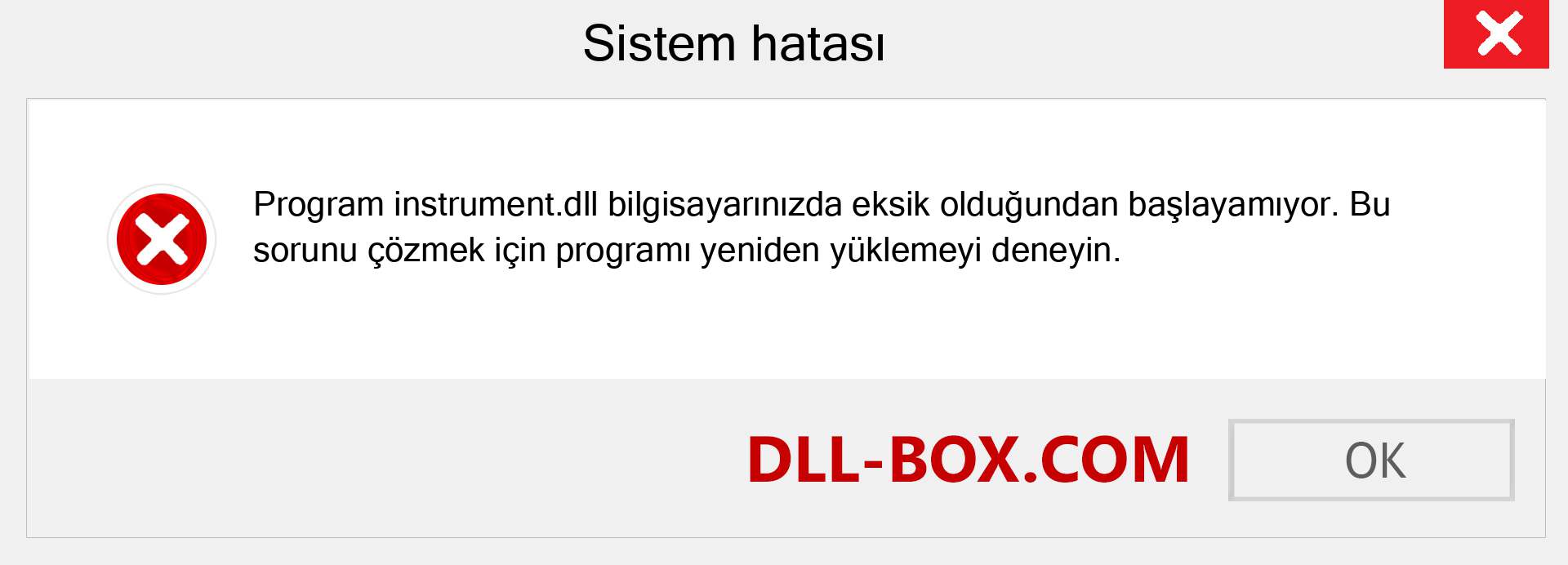 instrument.dll dosyası eksik mi? Windows 7, 8, 10 için İndirin - Windows'ta instrument dll Eksik Hatasını Düzeltin, fotoğraflar, resimler